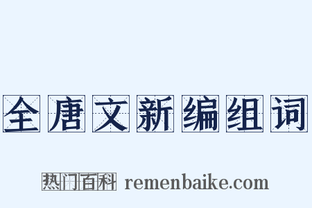 全唐文新编组词是什么意思的图片